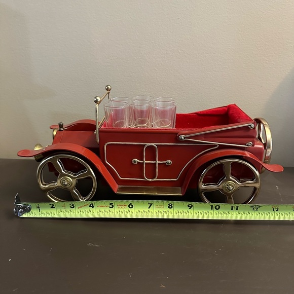 Old Ford Model T Vintage Mini Bar Decanter Set Shot Glasses - Picture 9 of 13